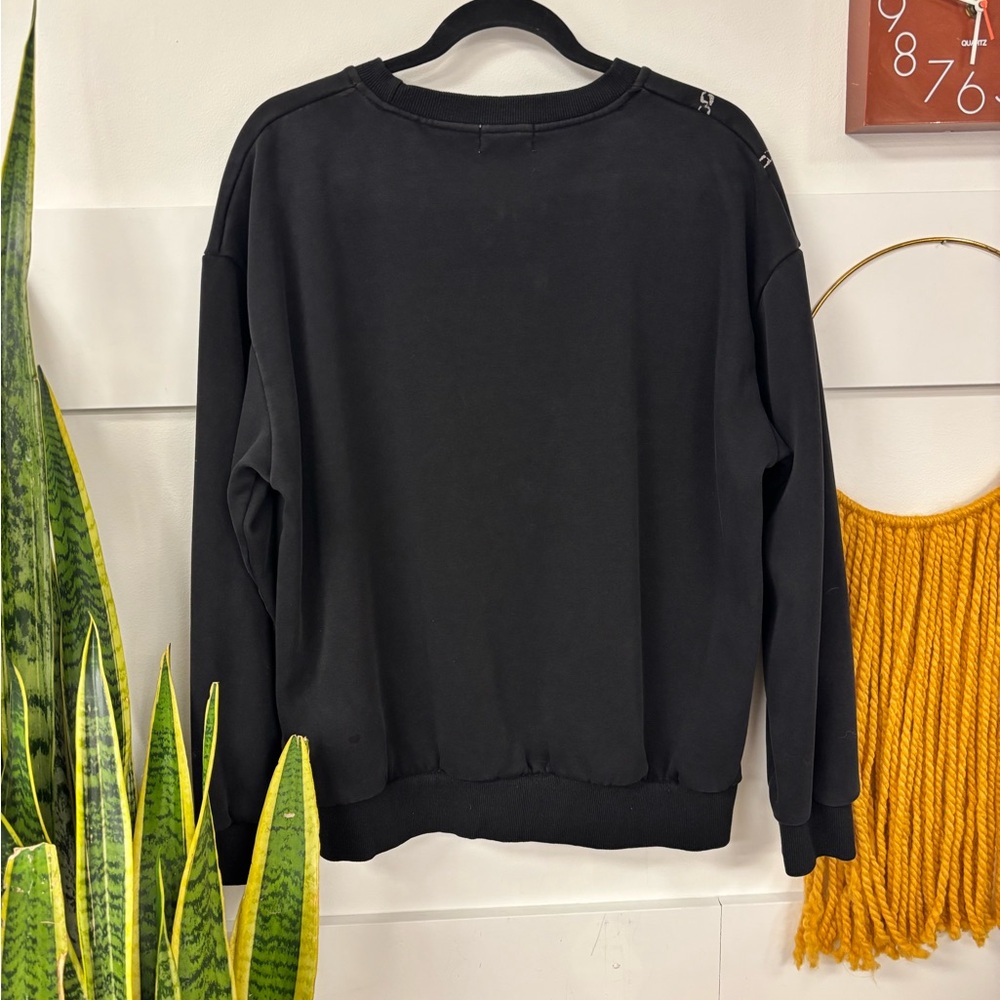 Black Sweatshirt with Teddy Bear Design - Picture 2 of 4